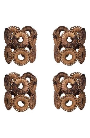 Juliska Rustic Ring Set of 4 Napkin Rings in Natural at Nordstrom
