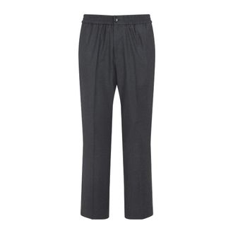 Ami Heren, Broeken, Grijs, Maat: M Wol