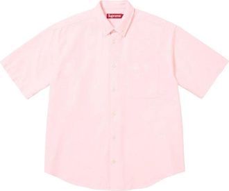 SUPREME SS26 Loose Fit Oxford S/S Shirt Pink SUP-SS26-158-PNK