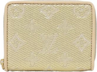 Louis Vuitton Beige Cotton Coin Purse/Coin Case (Pre-Owned)