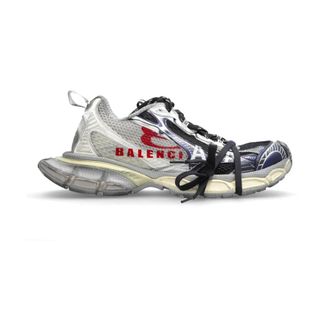 Balenciaga Sneakers, male, Gray, Size: 10 US 3XL Split Logo Sneaker