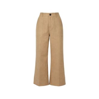 Liu Jo Wide Trousers, female, Beige, Size: XS High-waisted Trousers