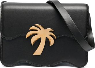 Palm Angels palm-motif leather shoulder bag - women - Calf Leather/Polyester/Polyurethane - One Size - Black