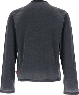 Diesel Mens T-Shirt Grey Cotton Blend T-Shirts And Polos