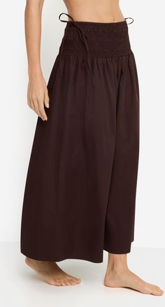 Lascana Maxirock LSCN BY LASCANA, Damen, Gr. 34, schwarz braun, Web, Obermaterial: 100% Baumwolle, unifarben, figurumspielend kn&ouml;chelfrei, R&ouml;cke Maxirock