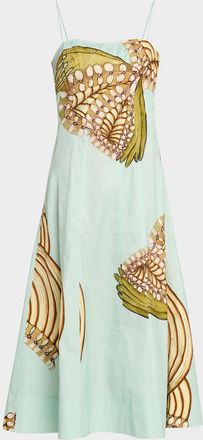 Ulla Johnson Vesela Floral Cotton Midi Dress