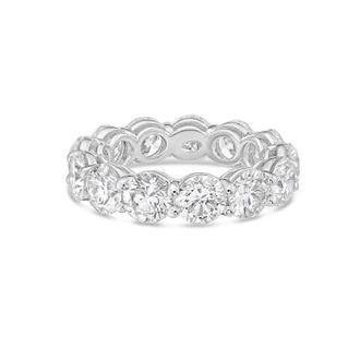Diana M. Jewels 14kt white gold 3.80cts lab grown round diamond eternity band