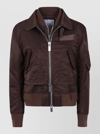 sacai nylon double layer bomber jacket
