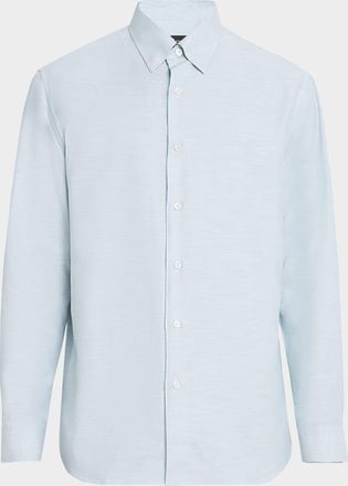 Brioni Mens Cotton Twill Sport Shirt