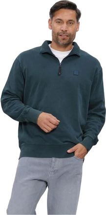 Butcher of Blue Army Sweat Half Zip - Heren - Sweatshirts & Hoodies - Groen - Maat: XL Katoen