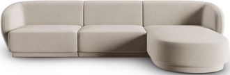 CXL by Christian Lacroix 4-Sitzer Designer Ecksofa Lionel - Samtbezug Beige