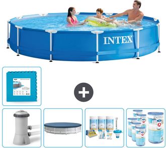 Intex Piscina Con Estructura Redonda - 366x76 Cm - 8-piezas Scb16