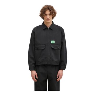 Neighborhood Zip Werkjack - Heren - Zomerjassen - Zwart - L - Leer - Jassen