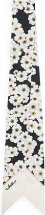 Valentino Garavani White Floral Print Bandana Scarf
