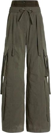 Dolce & Gabbana Wide-Leg Cargobroek - Dames - Wijde Broeken - Groen - M - Broeken