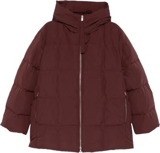 Jil Sander hooded-neck padded jacket - Red
