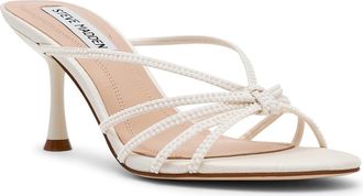 Steve Madden Edna Womens Sandals White Pearl : 7.5 M, Leather