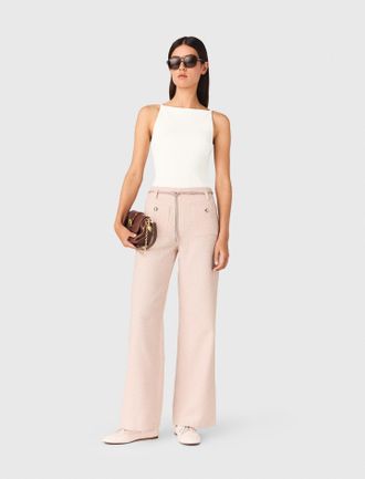 Maje Tweed Trousers - Pink - Maje