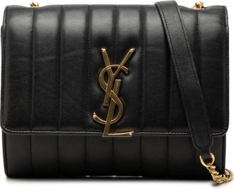 Saint Laurent Pre-owned Saint Laurent Matelasse Lambskin Monogram Vicky Chain Wallet Ladies 7B39BTV32TP7LWUA