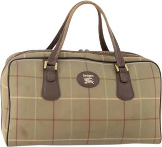 Burberry Pre-owned Boston Bag - Dames - Vintage Weekendtas - Beige - ONE Size - Leer - Vintage