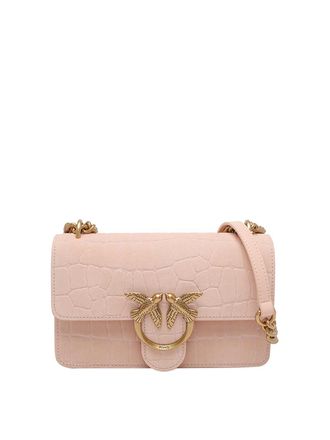 Pinko Mini Love One Crocodile Print Bag