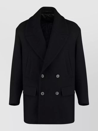 Giorgio Armani double breasted long coat virgin wool cashmere