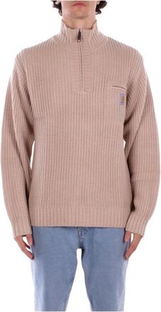 Carhartt Work in Progress Truien & Vesten, Heren, Beige, L, Wol, Detroit Half Zip Sweater