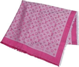 Louis Vuitton Pre-owned Scarves, female, Pink, Size: ONE SIZE Pre-owned Vintage Silk Scarf
