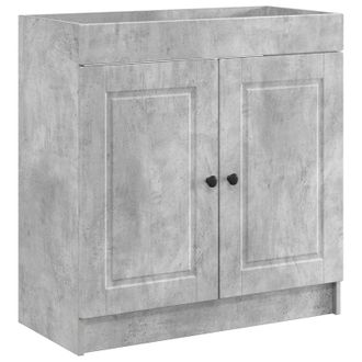 vidaXL Cabinet Debajo Del Fregadero Gris Hormig&oacute;n 78,5 X 37,5 X 81 Cm Vidaxl