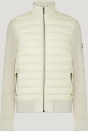 Belstaff Control Cardigan Mens Hybrid Down Knit Silver Birch Size 2XL