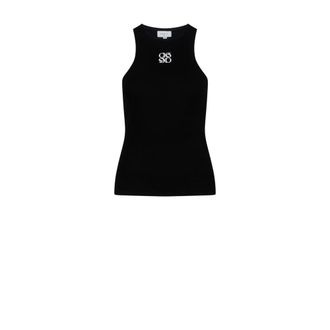 Dante6 Monogram Logo Tank Top - Dames - Tops - Zwart - Maat: M Leer