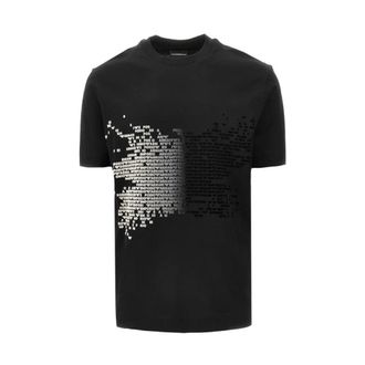 Emporio Armani T-Shirts, male, Black, Size: 2XL Short Sleeve T-Shirt