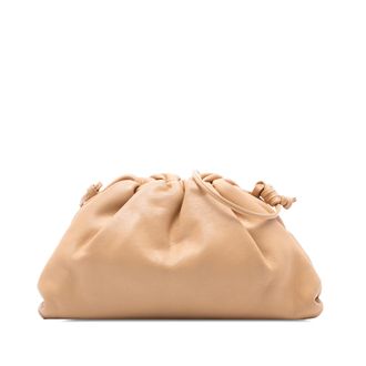 Bottega Veneta Tweedehands Lamsleer De Mini Pouch Schoudertas