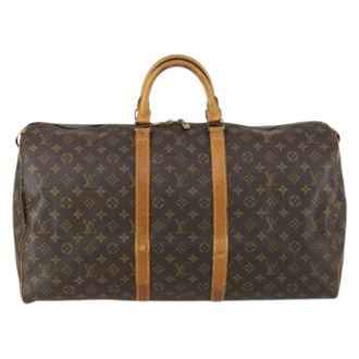 Louis Vuitton Pre-owned Weekend Bags, unisex, Brown, Size: ONE SIZE Pre-owned Vintage Canvas Weekend Bag