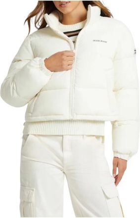 Guess Dames Jack Logato - Dames - Winterjassen - Wit - L - Polyester - Jassen
