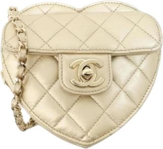 Chanel Pre-owned Vintage Mini Schoudertas - Dames - Vintage Mini Tas - Geel - ONE Size - Leer - Vintage