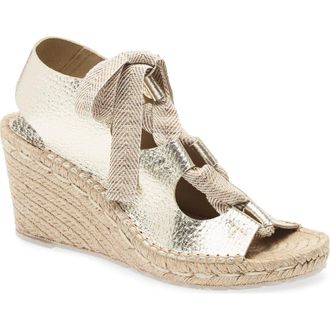 Pedro Garcia Otelia Espadrille Wedge Sandal in Platino Cervo at Nordstrom, Size 10.5Us