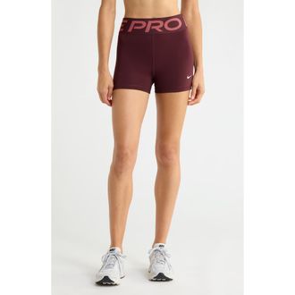Nike Pro Sculpt High Waist Bike Shorts in Burgundy Crush/White at Nordstrom Rack, Size X-Small