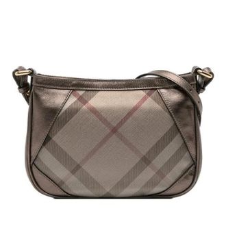 Burberry Pre-owned Shoulder Bags, female, Brown, Size: ONE SIZE Pre-owned Supernova Check Crossbody