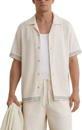 Reiss Aliso Crochet Tape Cub Shirt