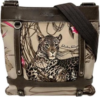 Ferragamo Pre-owned Cross Body Bags, female, Multicolor, Size: ONE SIZE Pre-owned Nylon Shoulder Bag