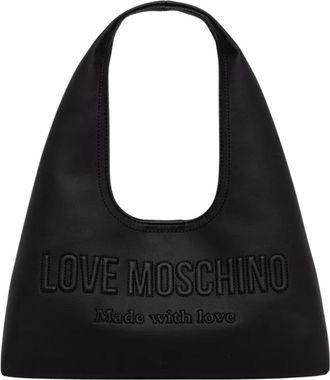 Love Moschino Hobo Bag - Dames - Schoudertassen - Zwart - ONE Size - Leer - Tassen