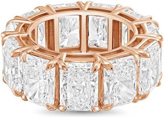 Diana M. Jewels 14kt rose gold 13.00cts radiant lab grown diamond eternity band