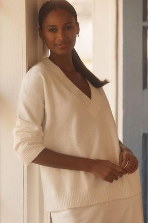Eberjey Bouclé V-Neck Sweater