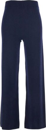 Twinset Wijde Broeken - Dames - Wijde Broeken - Blauw - XS - Wol - Broeken