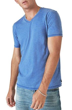 Lucky Brand Relaxed Fit V-Neck T-Shirt in Monaco Blue at Nordstrom, Size Medium