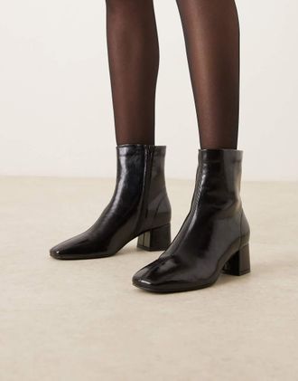 Asos Relay - Stivaletti eleganti neri con tacco-Nero