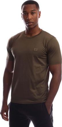 C.P. Company Mens 70/2 Mercerized Jersey Logo Patch T-Shirt in Green Cotton - Size X-Small