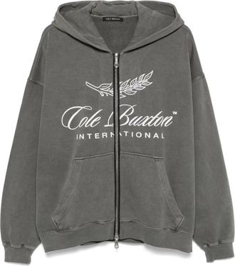 Cole Buxton Grijze Hoodie met Rits - Heren - Vesten met rits - Grijs - L - Katoen - Hoodies & sweatvesten