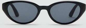 Mango Occhiali da sole montatura ovale nero - Donna - Taglia unica - MANGO